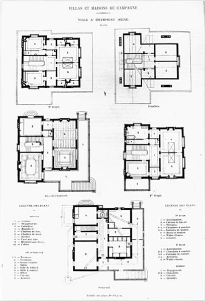 Plans de la maison, non localisée.