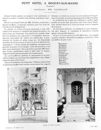 Grille d'entrée et porte d'entrée.