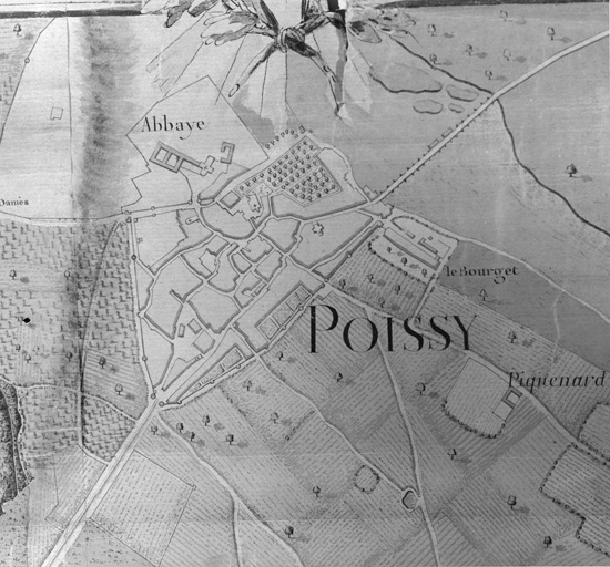 Plan de la forêt de Saint-Germain par Duvaucel.