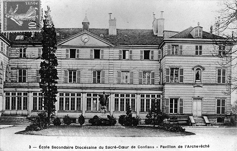 Bâtiment oriental du couvent des Bénédictines transformé vers 1841.