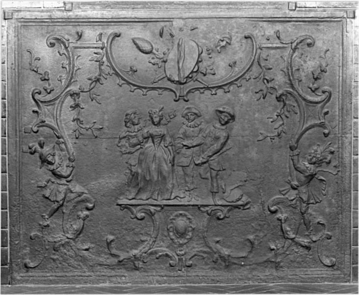 Détail : plaque de cheminée inférieure.