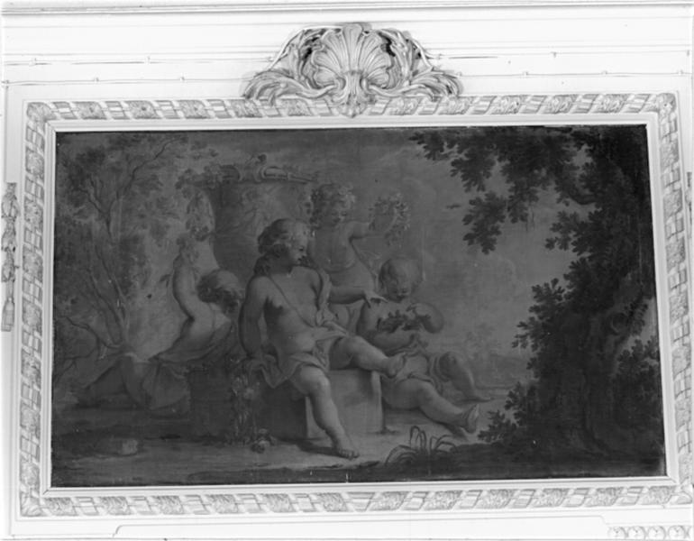 Dessus-de-porte du grand salon ovale : Le Printemps.