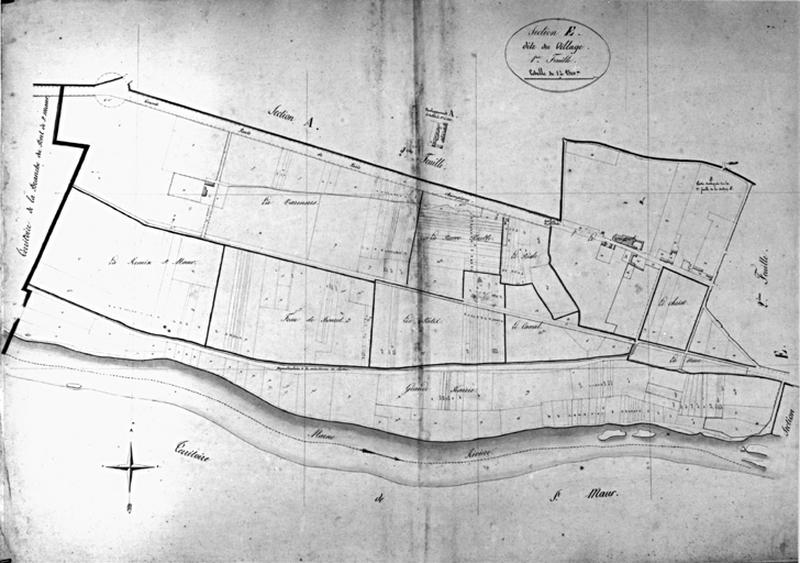 Cadastre, Section E, 1ère feuille.