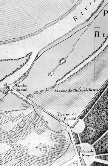 Extrait du 'Plan général du chasteau et parcs de Vincennes avec les environs...'.