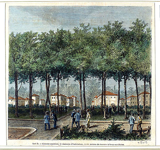 La fabrique des orgues Alexandre : vue générale de la cité ouvrière La Colonie.