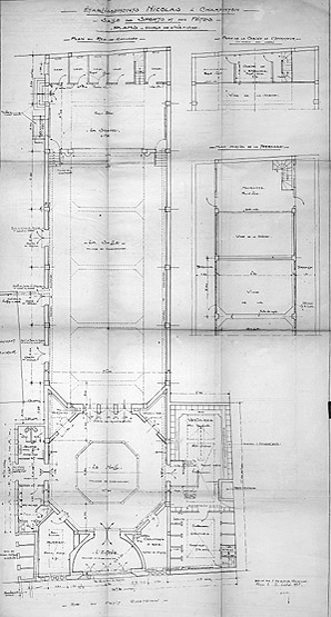 Plan de la salles des sports et des fêtes : projet.