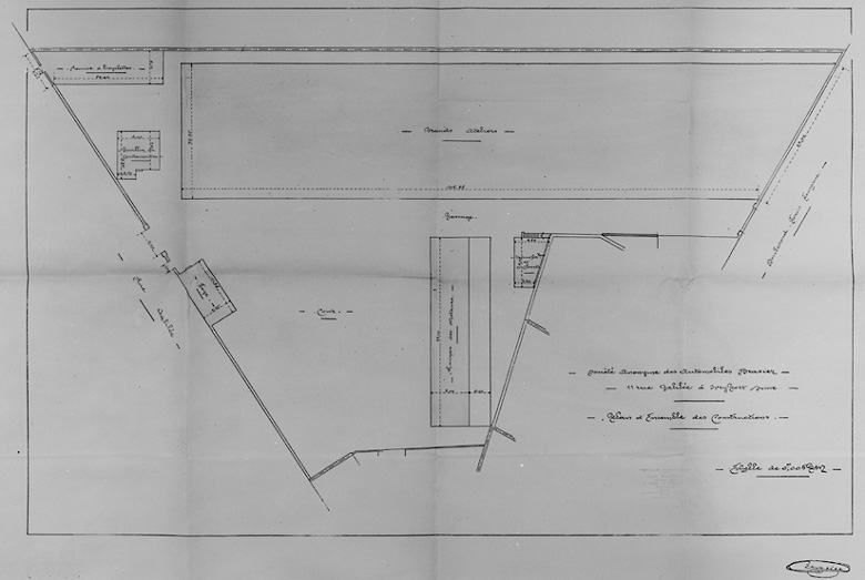 Plan d'ensemble des constructions, projet.