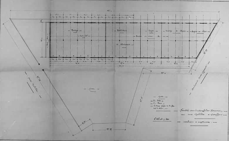Plan des ateliers de construction.