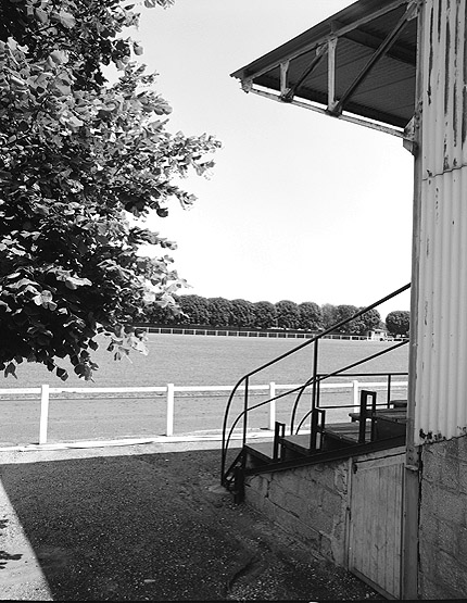 Vue de la piste et des tribunes.