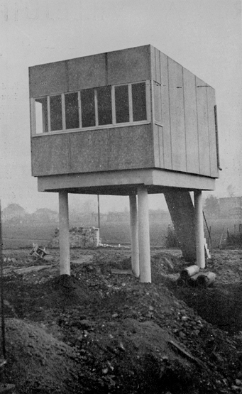 Bureau de l'architecte sur le chantier de construction.