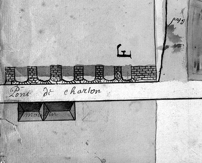 Extrait du plan du chemin allant du pont de Charenton à Brie-Comte-Robert et à Charentonneau.