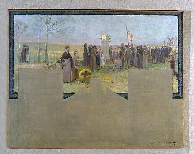 Inauguration d'un monument aux morts.