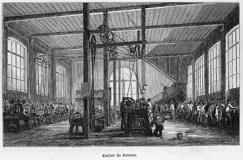 La fabrique des orgues Alexandre : l'atelier de ferrure.