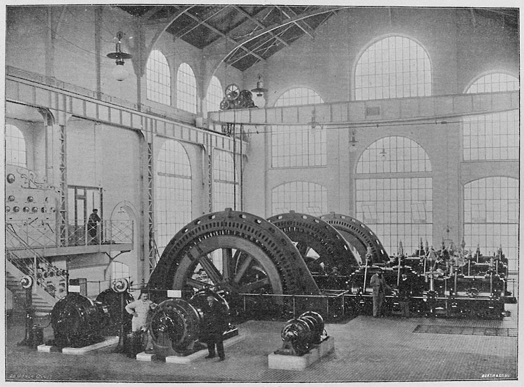 Vue intérieure de la salle des machines.