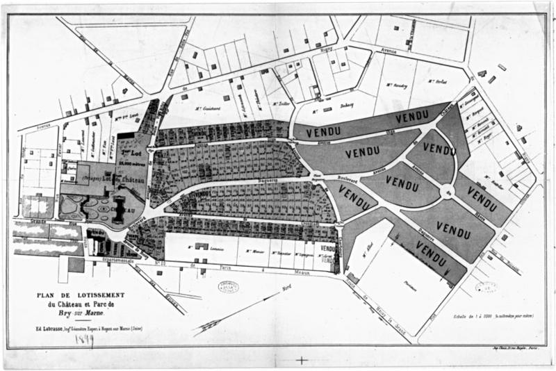 Plan du lotissement du parc.