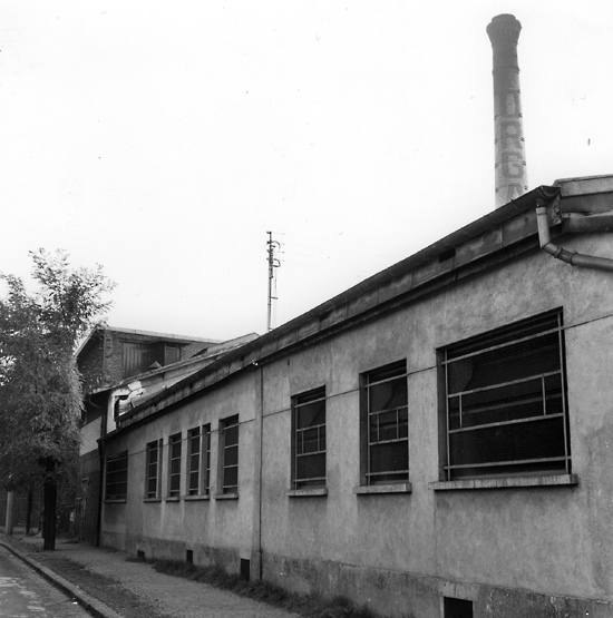 Elévation de l'atelier de confection de tuyaux Le Renard sur la rue Marcel-Bourdarias.