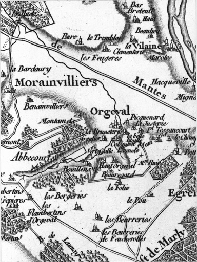 Carte de Cassini, feuille 1.