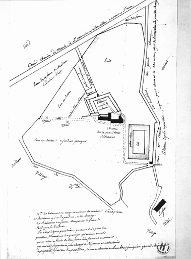 Plan du château dit Grand Hôtel de Sautour.