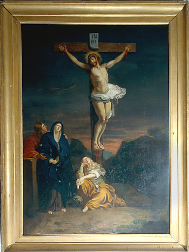 Tableau : Christ en croix, tableau d'autel