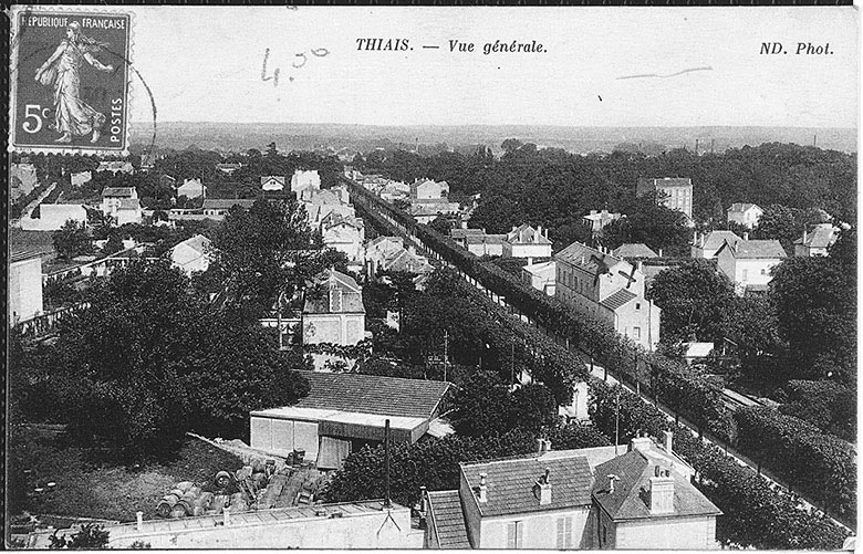 Vue aérienne : l'avenue d'Ormesson.