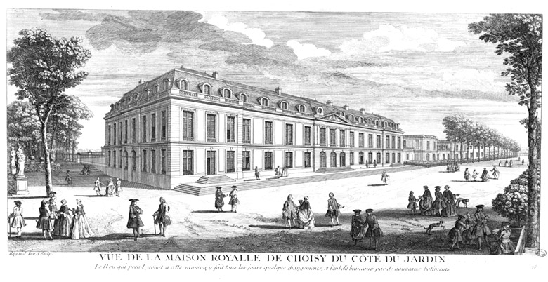 Elévation postérieure du château au temps de Louis XV.