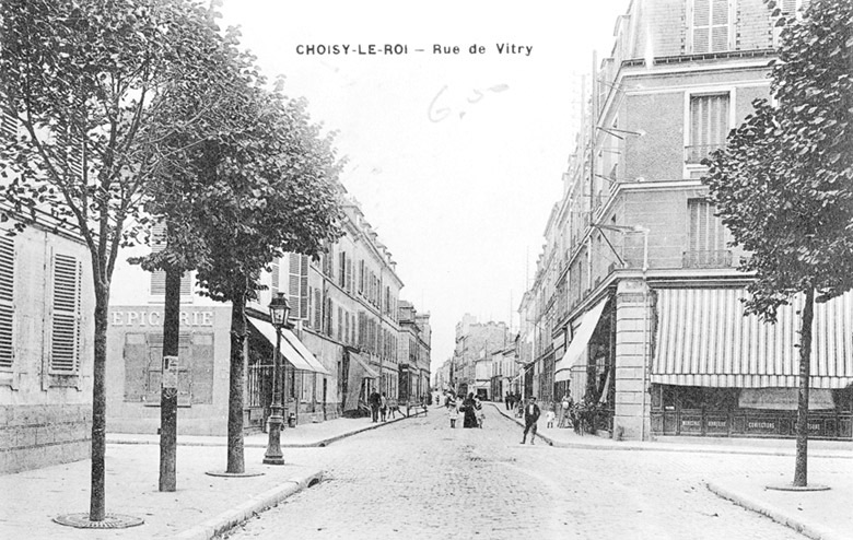 Vue d'ensemble de l'ancienne rue de Vitry, actuellement rue Emile-Zola.