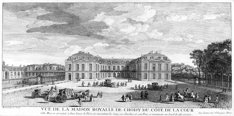 Elévation antérieure du château au temps de Louis XV.