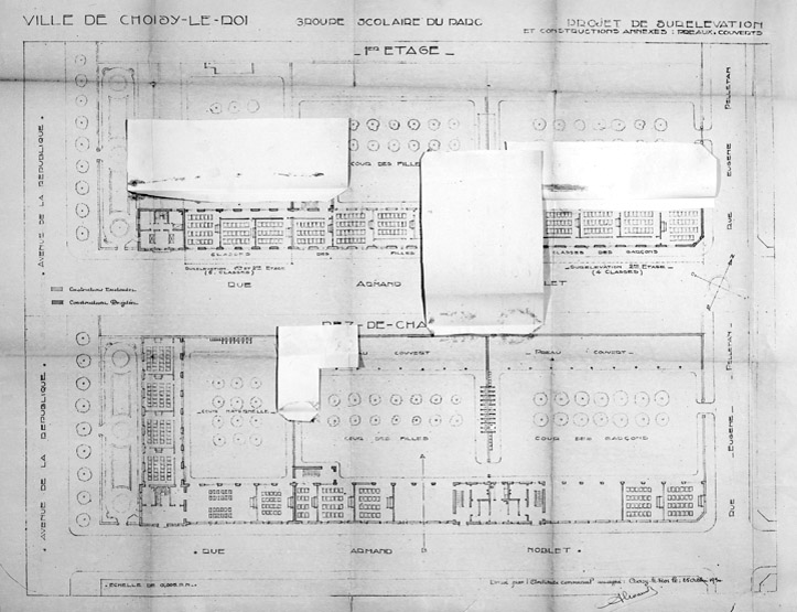 Plan du rez-de-chaussée sans les retombes.