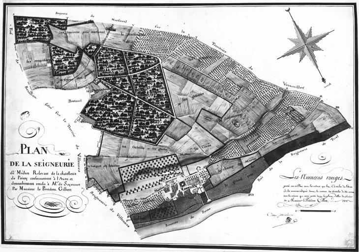 Plan de la seigneurie de Médan.