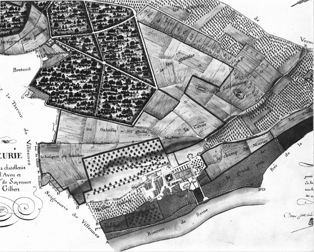 Plan de la seigneurie de Médan (détail).