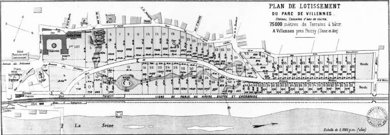 Plan de lotissement du parc.