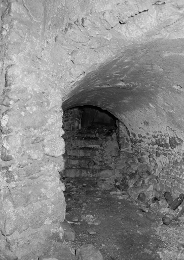 Les dernières marches de l'escalier de la cave.