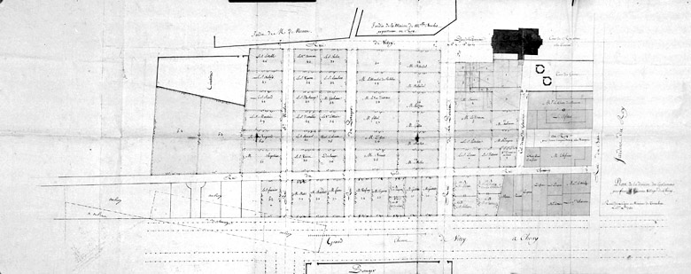 Plan du nouveau village de Choisy.