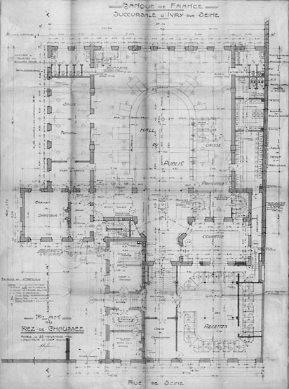 Agrandissement de 1922-1923, plan du rez-de-chaussée.