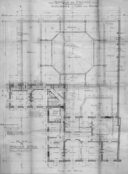 Agrandissement de 1922-1923, plan du premier étage.
