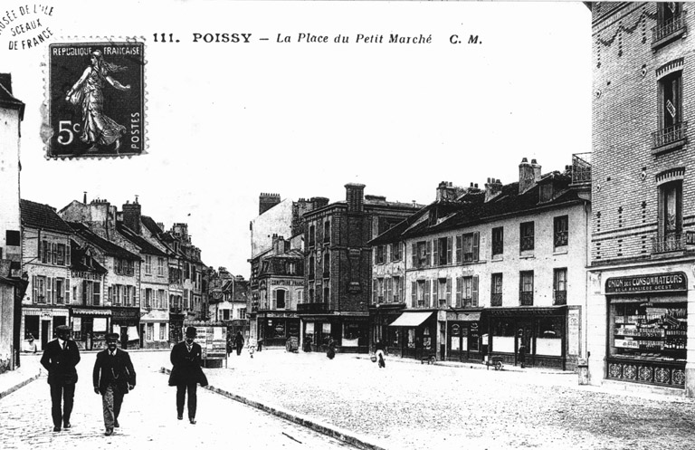 Vue de l'ancienne place du Petit-Marché, aujourd'hui détruite.