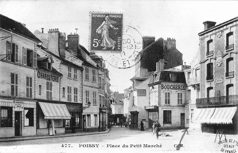 Vue de l'ancienne place du Petit-Marché, aujourd'hui détruite.