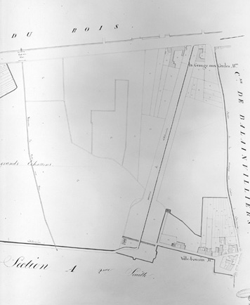 Cadastre napoléonien, section A : Villebousin, 1ère feuille.