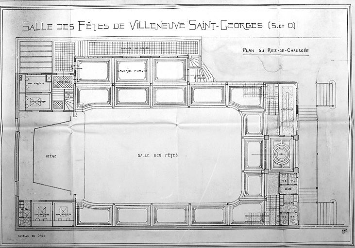 Projet de plan du rez-de-chaussée, sans date, non signé.