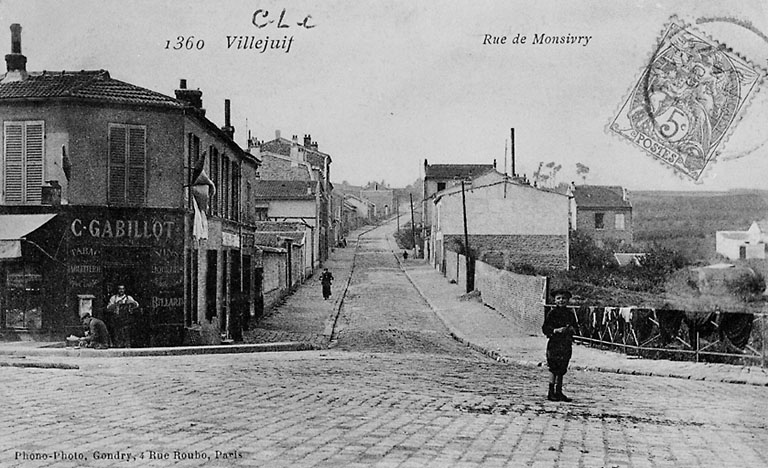 Le départ de la rue de Monsivry, aujourd'hui Ambroise-Croizat, depuis le carrefour de l'avenue de Paris.