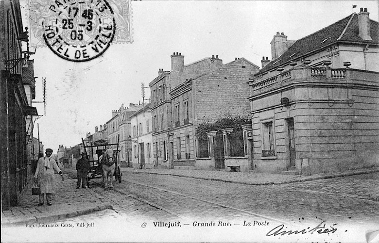 La Grande Rue, aujourd'hui avenue Jean-Jaurès, au niveau du carrefour de la rue du Télégraphe.