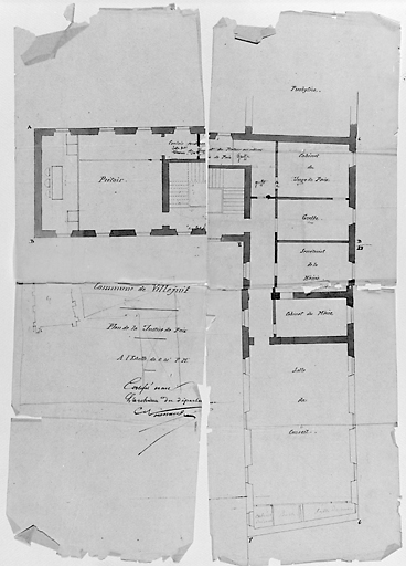 Plan partiel du premier étage.