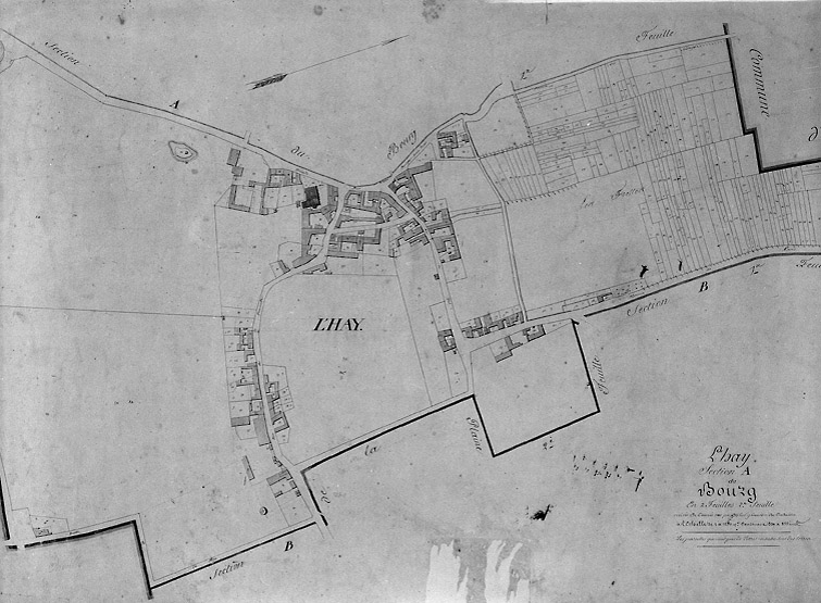 Plan cadastral de 1841, section A, feuille 2.