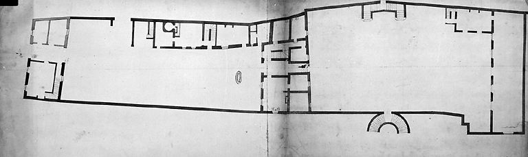 Maison appartenant au séminaire Saint-Nicolas-du-Chardonnet, s.d., XVIIIe siècle : plan actuel du rez-de-chaussée.