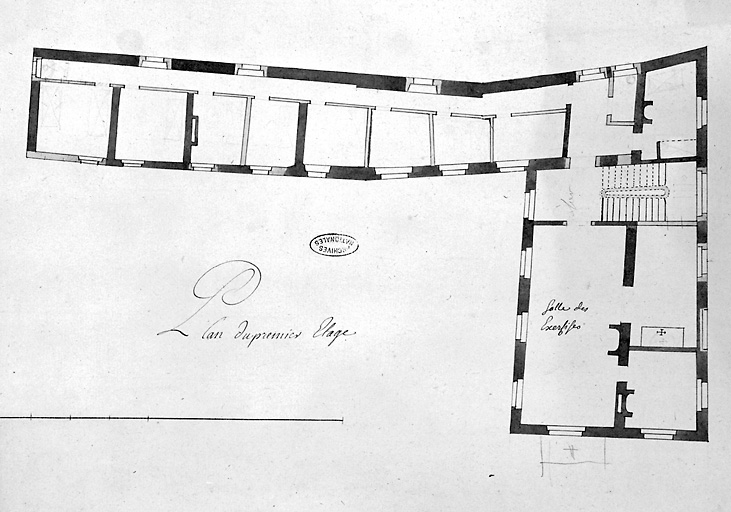 Maison appartenant au séminaire Saint-Nicolas-du-Chardonnet, s.d., XVIIIe siècle : projet de transformation du premier étage.