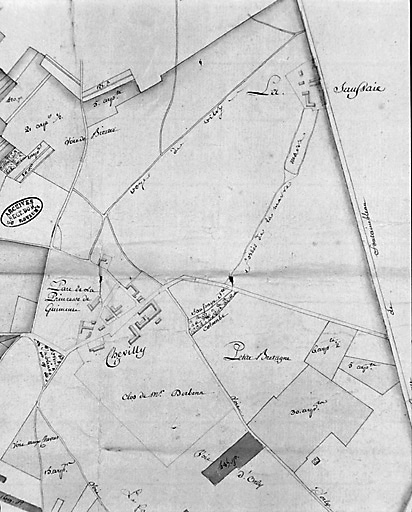 Détail de la copie d'un plan de Chevilly et ses environs.