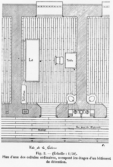 Plan d'une cellule ordinaire.