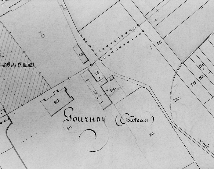 Plan cadastral du chateau de Gournay.