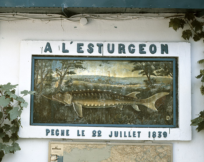 Vue du panneau du restaurant.