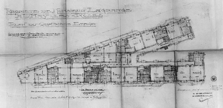 Plan du quatrième étage.